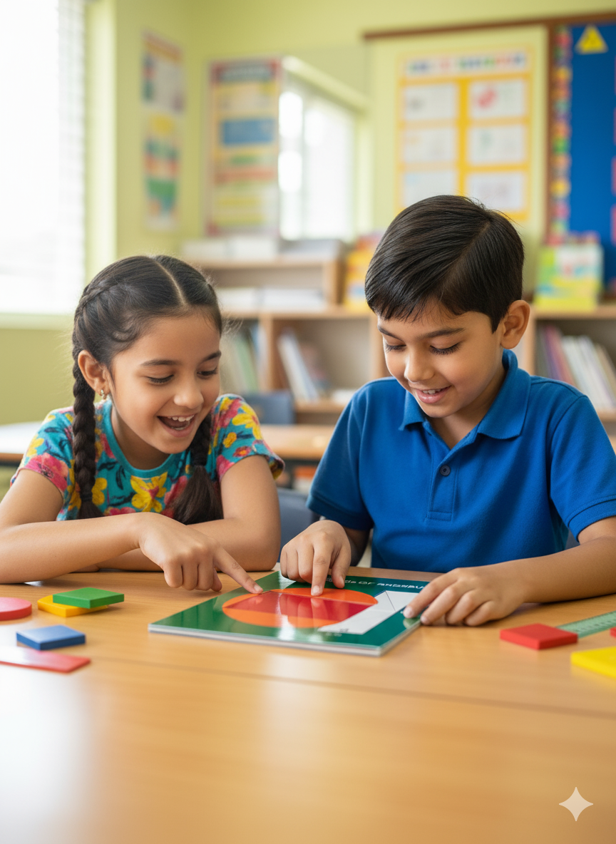 Students engaged with Numina Labs math models